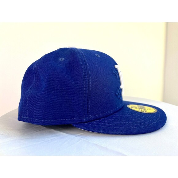 Los Angeles Dodgers Born x Raised New Era 59Fifty Fitted Cap Hat Blue 7 1/4 - Picture 8 of 11
